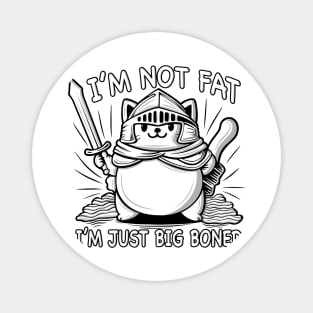 Cute Fat Cat With Funny Words. Magnet